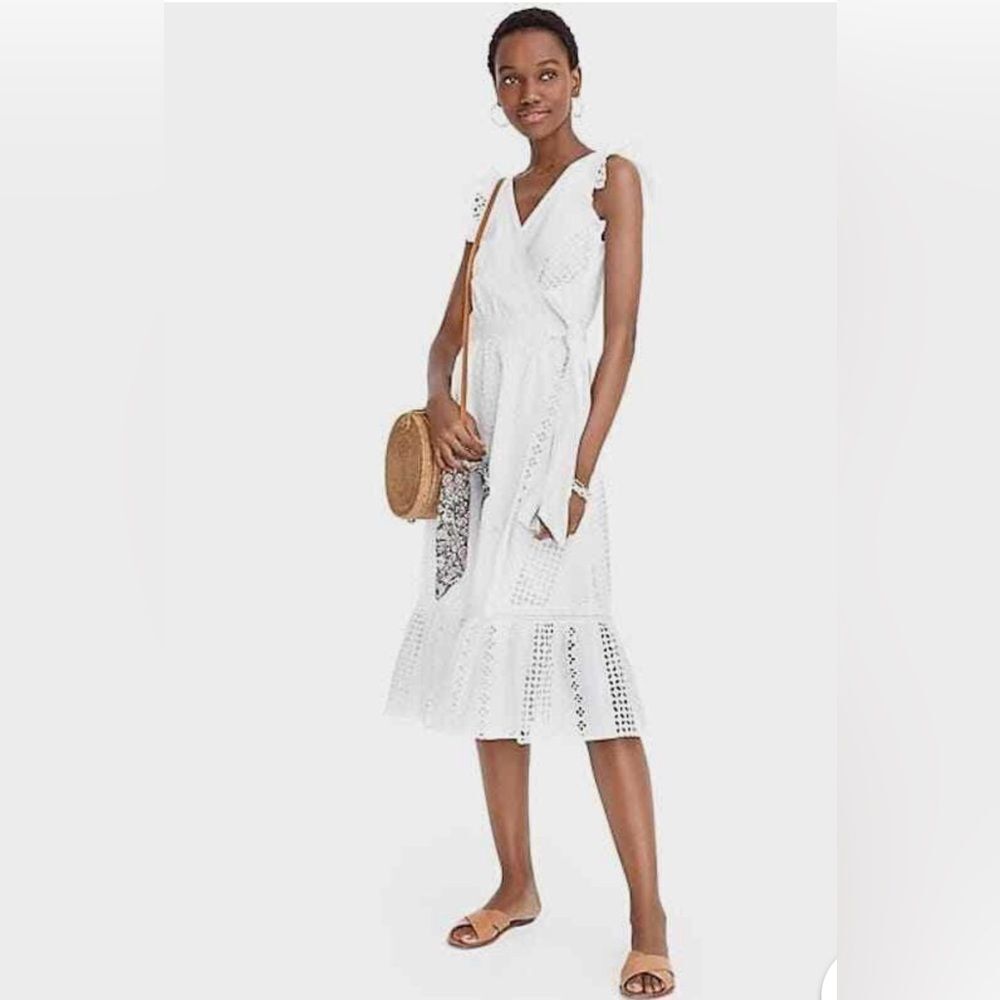J Crew Eyelet Wrap Dress